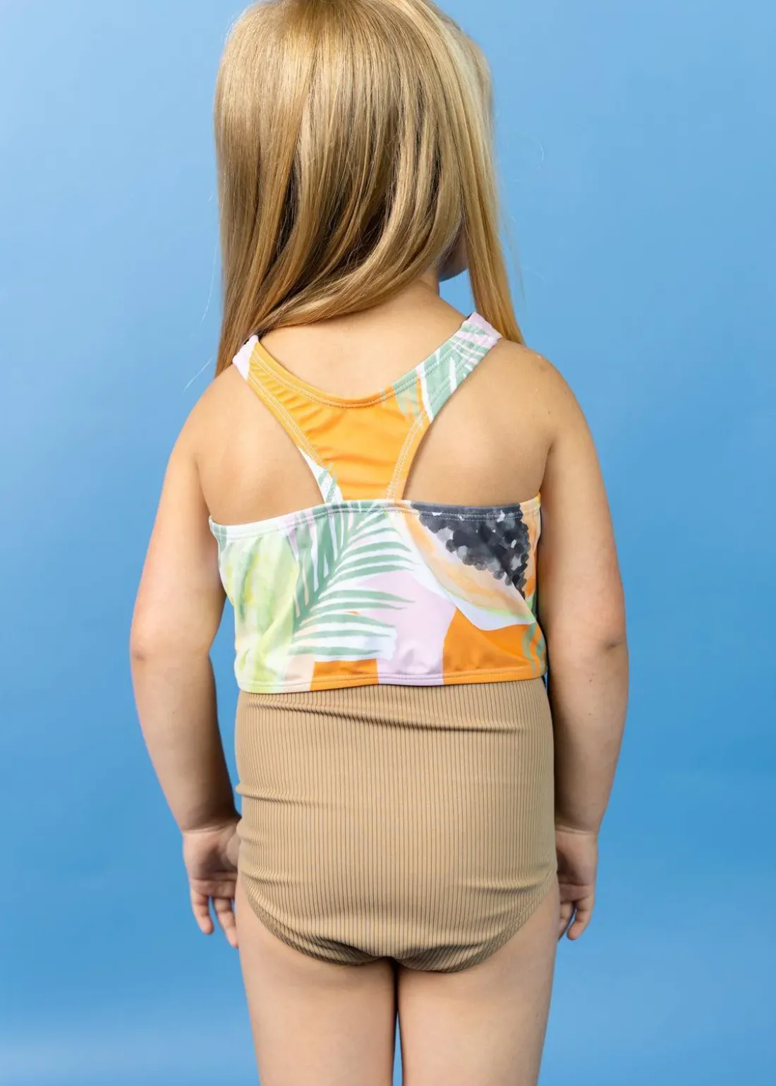 Kortni Jeane Ribbed Sand Brown | Mini Down in Front Ruffle Bottoms RibbedSandBrown Discount