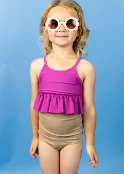 Kortni Jeane Ribbed Sand Brown | Mini High-Waisted Bottoms RibbedSandBrown Clearance