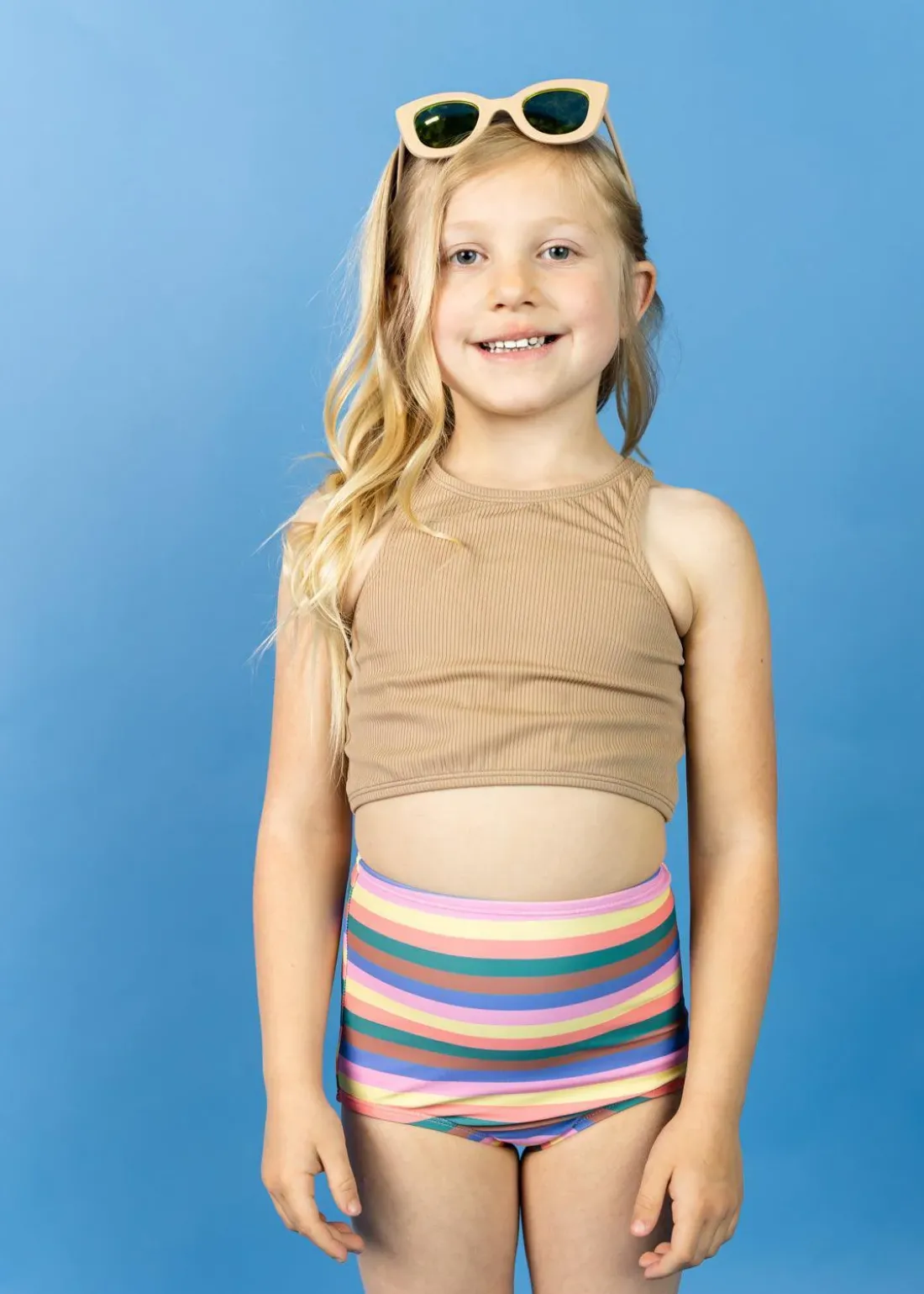 Kortni Jeane Ribbed Sand Brown | Mini Racer Back Top RibbedSandBrown Online