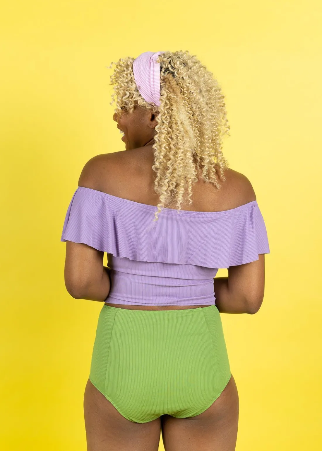 Kortni Jeane Ribbed Spring Green | High-Waisted Bottoms RibbedSpringGreen Best