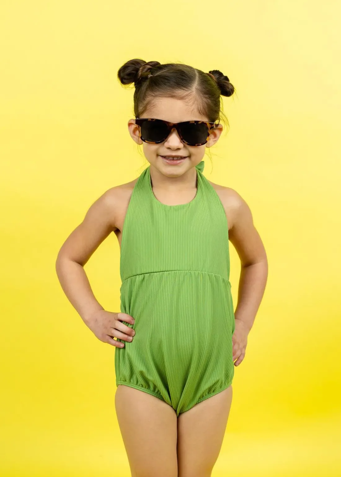 Kortni Jeane Ribbed Spring Green | Mini Romper One-Piece RibbedSpringGreen Hot