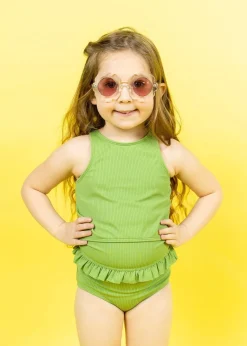Kortni Jeane Ribbed Spring Green | Mini Racer Back Top RibbedSpringGreen Clearance