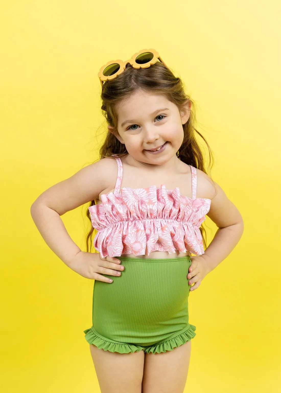 Kortni Jeane Ribbed Spring Green | Mini All Ruffled Up Bottoms RibbedSpringGreen New