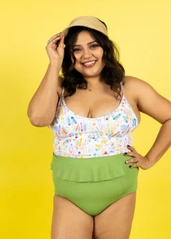 Kortni Jeane Ribbed Spring Green | Peplum Bottoms RibbedSpringGreen Outlet