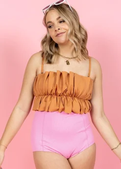 Kortni Jeane Ribbed Sweet Pink | Extended High-Waisted Bottoms RibbedSweetPink Hot
