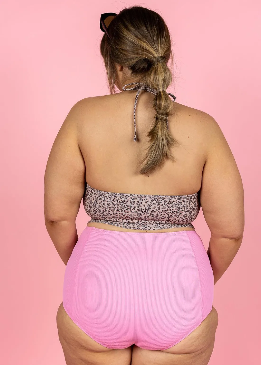 Kortni Jeane Ribbed Sweet Pink | Extended High-Waisted Bottoms RibbedSweetPink Hot