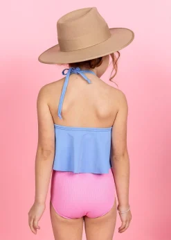 Kortni Jeane Ribbed Sweet Pink | Mini Down in Front Ruffle Bottoms RibbedSweetPink Discount