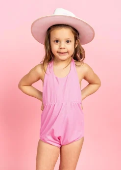 Kortni Jeane Ribbed Sweet Pink | Mini Romper One-Piec Discount