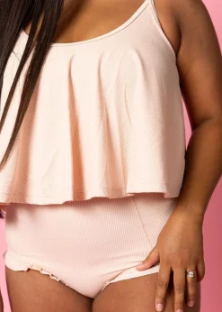 Kortni Jeane Ribbed Whipped Peach | All Ruffled Up Bottoms RibbedWhippedPeach Discount