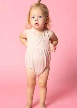 Kortni Jeane Ribbed Whipped Peach | Baby Romper One-Piece RibbedWhippedPeach Sale