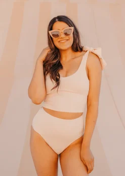 Kortni Jeane Ribbed Whipped Peach | High-Waisted Bottoms RibbedWhippedPeach New