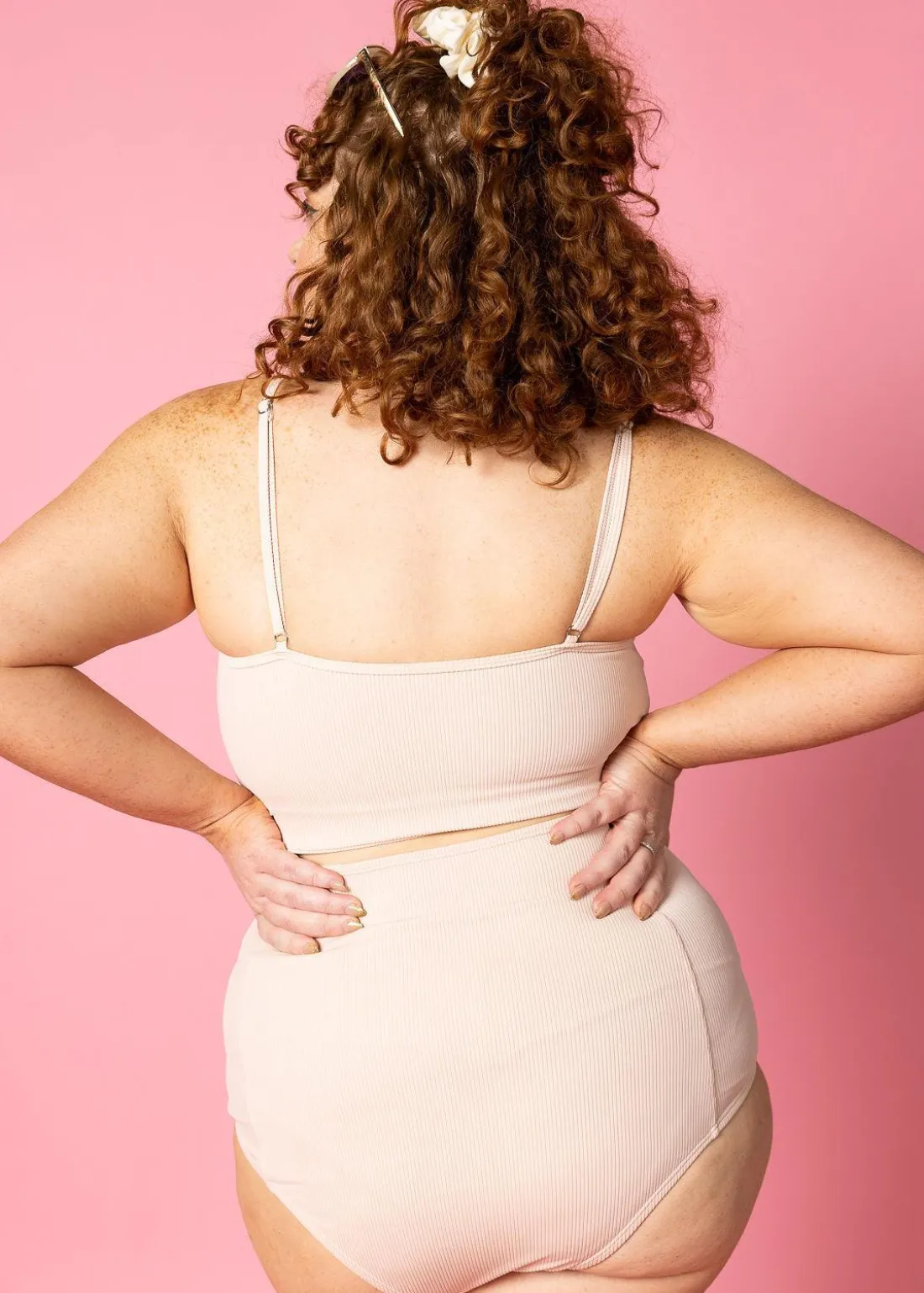 Kortni Jeane Ribbed Whipped Peach | High-Waisted Bottoms RibbedWhippedPeach New