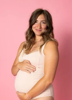 Kortni Jeane Ribbed Whipped Peach | Maternity Bottoms RibbedWhippedPeach New