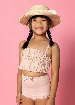 Kortni Jeane Ribbed Whipped Peach | Mini Oversized Ruffle Top RibbedWhippedPeach Fashion