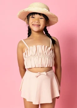 Kortni Jeane Ribbed Whipped Peach | Mini Detached Short Skirt RibbedWhippedPeach Fashion
