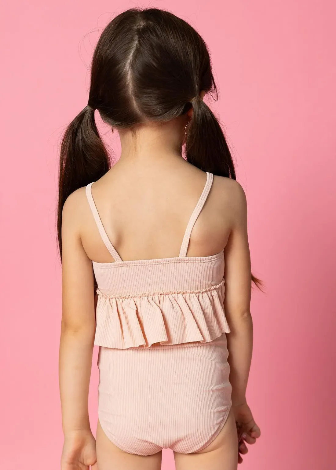 Kortni Jeane Ribbed Whipped Peach | Mini Peplum Top RibbedWhippedPeach Outlet