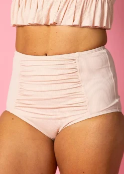 Kortni Jeane Ribbed Whipped Peach | Ruched Bottoms 2.0 RibbedWhippedPeach Hot