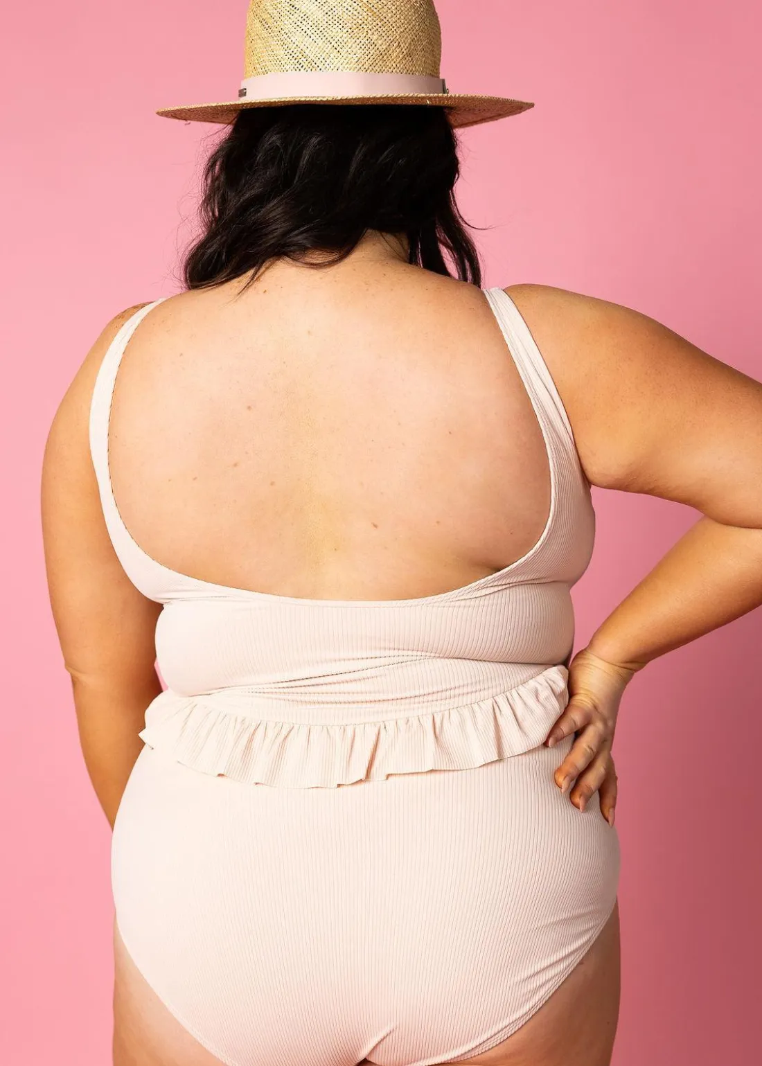 Kortni Jeane Ribbed Whipped Peach | Skirted One-Piece RibbedWhippedPeach Hot
