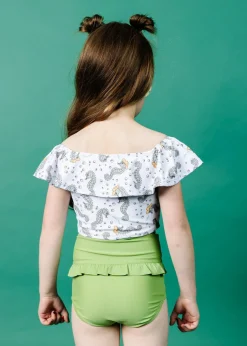 Kortni Jeane | Mini Ruffled Around Top Sea-Haw New