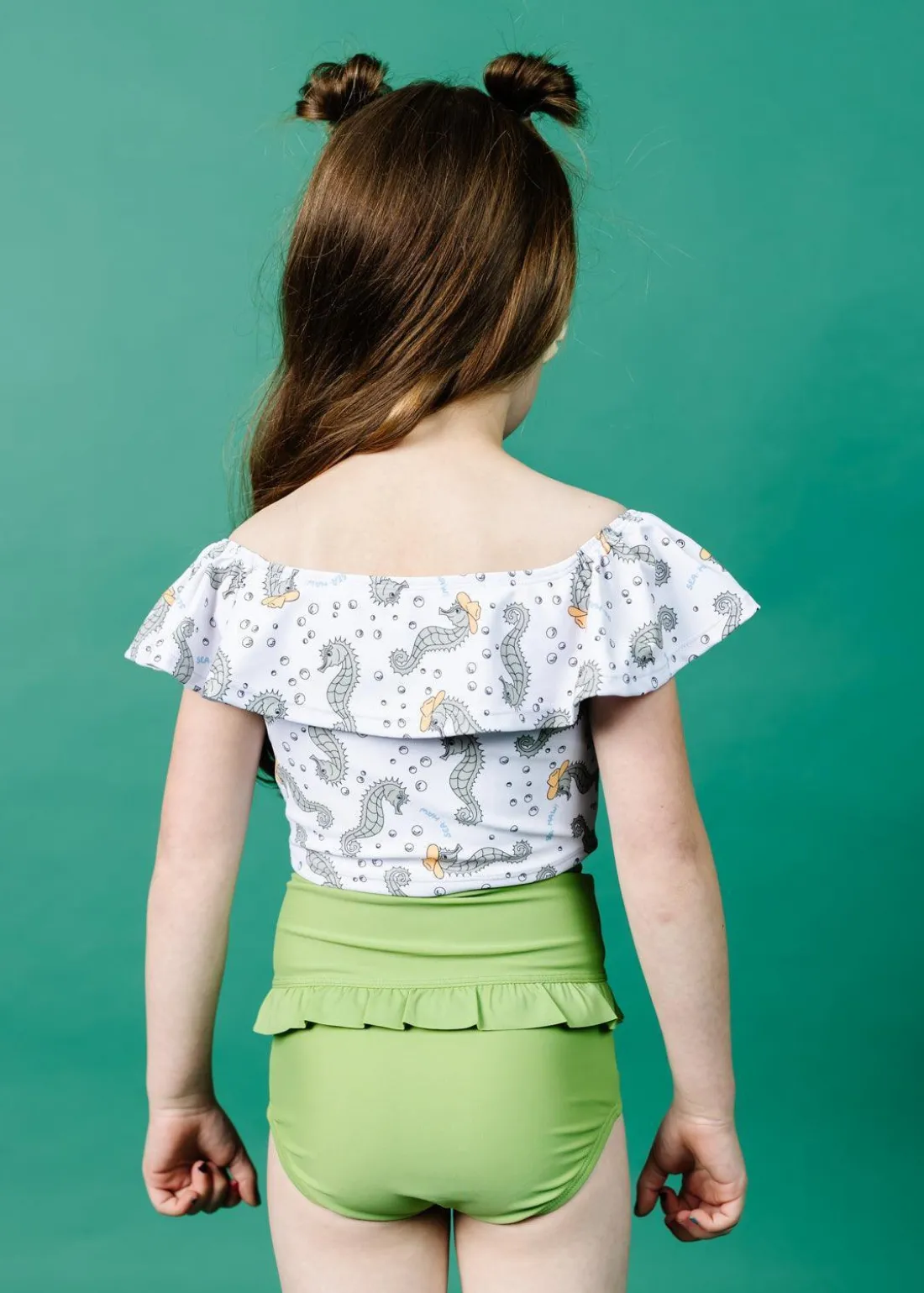 Kortni Jeane | Mini Ruffled Around Top Sea-Haw New