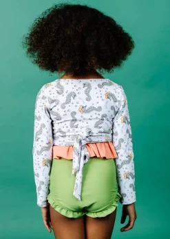 Kortni Jeane | Mini Wrap Top Rashguard Sea-Haw Clearance