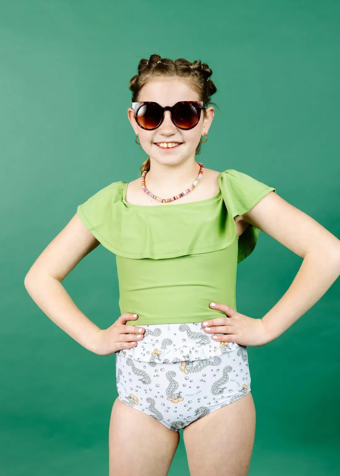 Kortni Jeane | Youth Mid-Ruffle Bottoms Sea-Haw Clearance