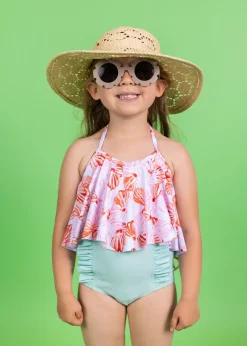 Kortni Jeane | Mini Down in Front Ruffle Bottoms Spearmint Hot
