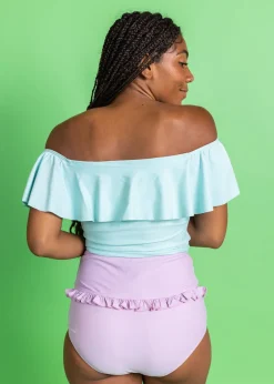 Kortni Jeane | Ruffled Around Top Spearmint Online