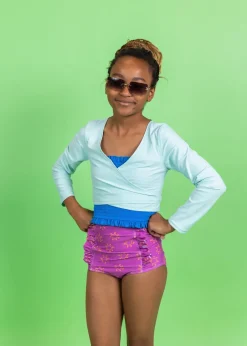 Kortni Jeane | Youth Wrap Top Rashguard Spearmint Outlet