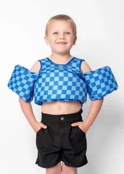 Kortni Jeane Splasher | Blue Checkered BlueCheckered Sale