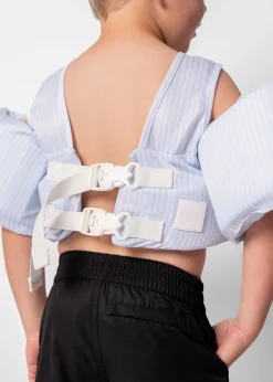 Kortni Jeane Splasher | Light Blue Stripe LightBlueStripe Discount