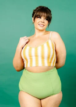 Kortni Jeane Sweet Pea Green | Extended High-Waisted Bottoms SweetPeaGreen Clearance