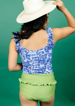 Kortni Jeane Sweet Pea Green | Mid-Ruffle Bottoms SweetPeaGreen New