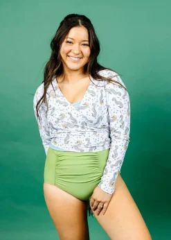 Kortni Jeane Sweet Pea Green | Ruched Bottoms 2.0 SweetPeaGreen Discount