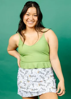 Kortni Jeane Sweet Pea Green | Scoop Back Top SweetPeaGreen Discount