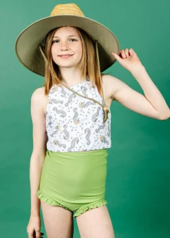 Kortni Jeane Sweet Pea Green | Youth All Ruffled Up Bottoms SweetPeaGreen Sale