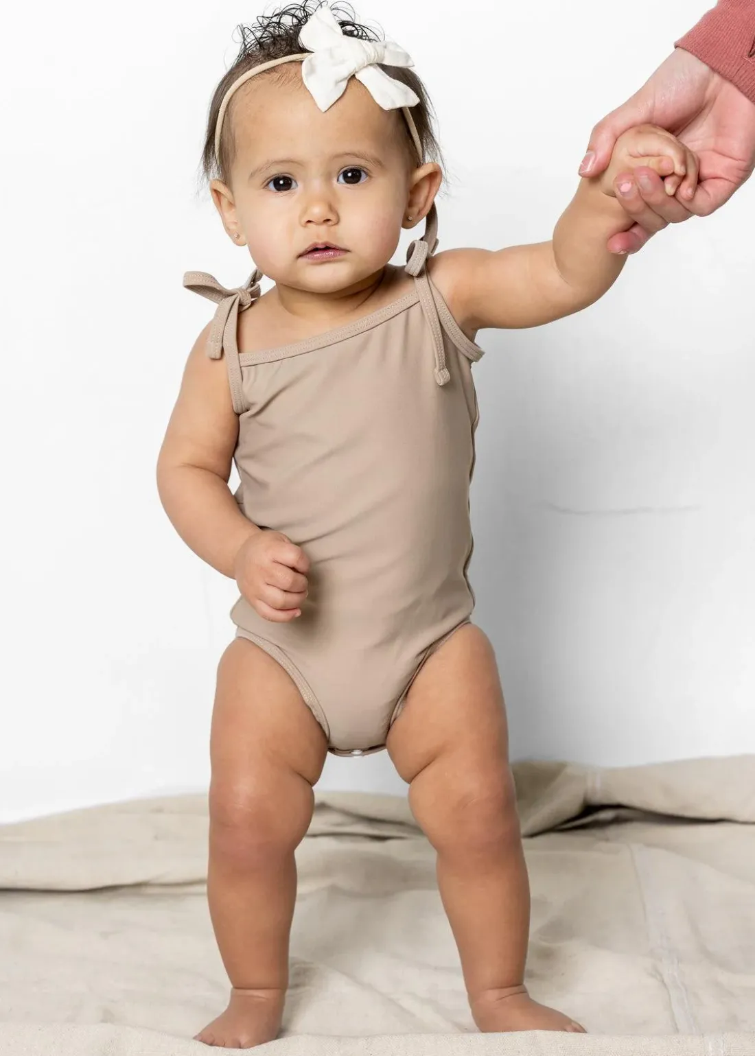 Kortni Jeane | Baby Simply One-Piece Taupe Clearance