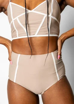 Kortni Jeane | Lined Up Bottoms Taupe Outlet