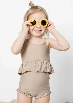 Kortni Jeane | Mini Peplum Top Taupe Discount