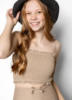 Kortni Jeane | Youth Bandeau Top Taupe Online