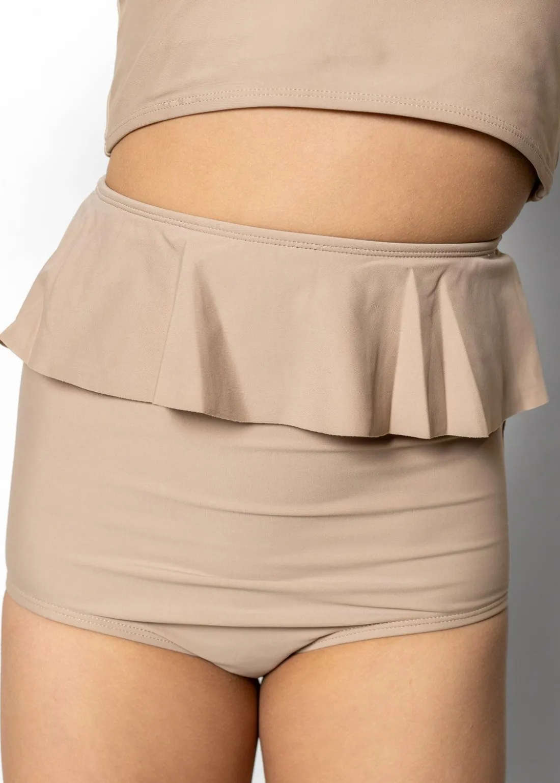 Kortni Jeane | Youth Peplum Bottoms Taupe Fashion