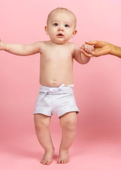 Kortni Jeane Taupe Dashes | Baby Euro Shorts TaupeDashes Sale
