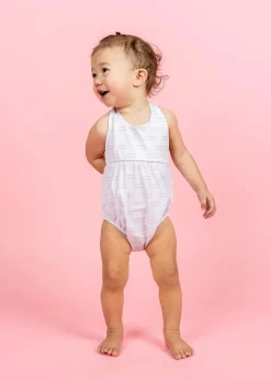 Kortni Jeane Taupe Dashes | Baby Romper One-Piece TaupeDashes Online