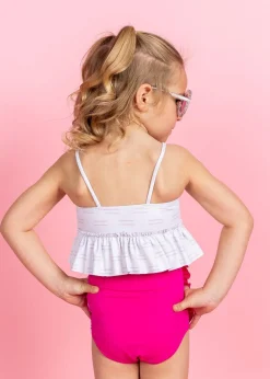 Kortni Jeane Taupe Dashes | Mini Peplum Top TaupeDashes Fashion