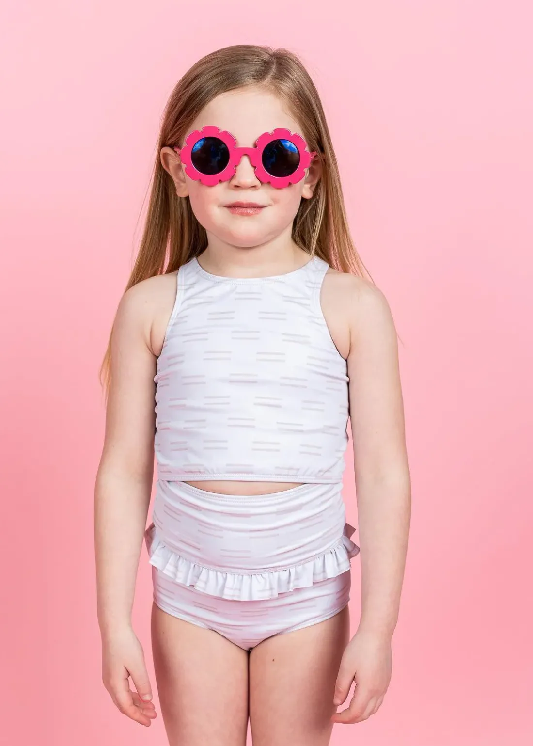 Kortni Jeane Taupe Dashes | Mini Racer Back Top TaupeDashes Best