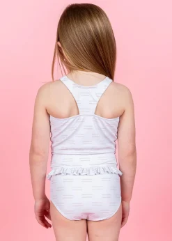 Kortni Jeane Taupe Dashes | Mini Racer Back Top TaupeDashes Best