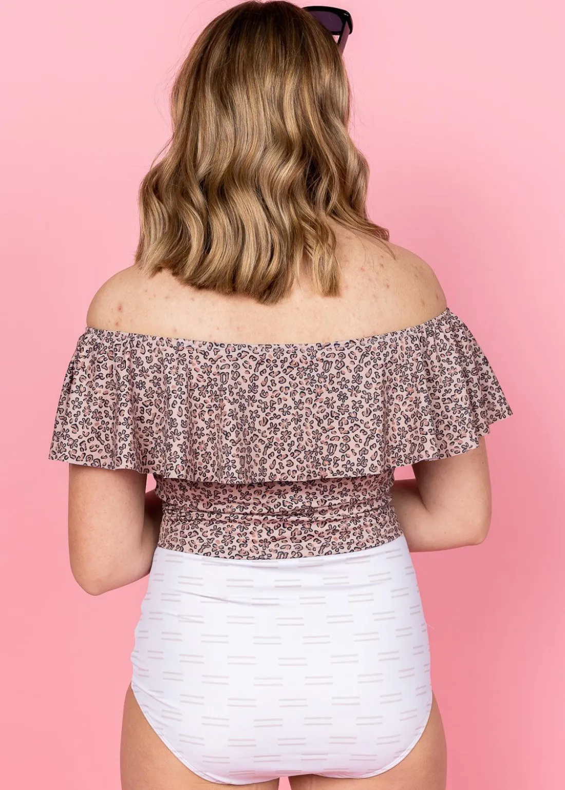 Kortni Jeane Taupe Dashes | Tie-Up-Front Bottoms TaupeDashes Discount