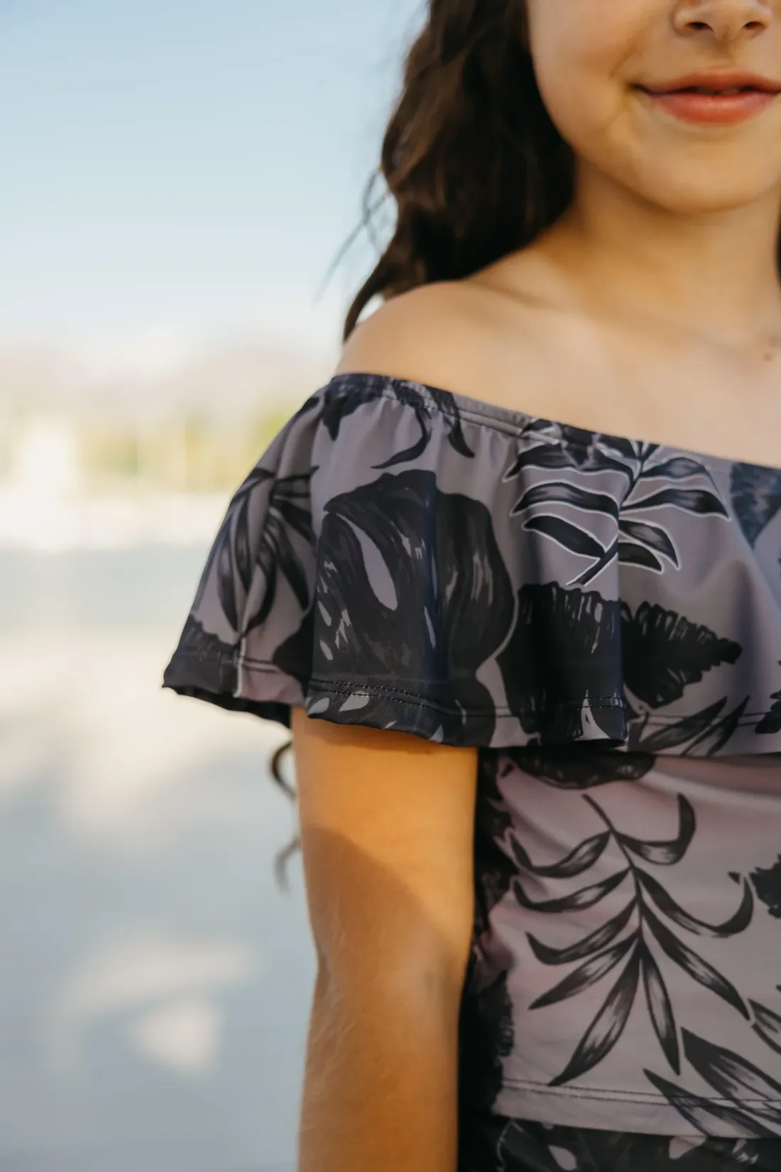 Kortni Jeane Tropical Night | Mini Ruffled Around Top TropicalNight New