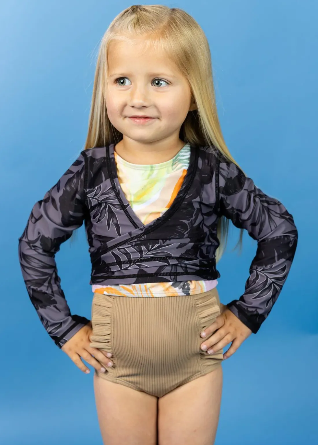 Kortni Jeane Tropical Night | Mini Wrap Top Rashguard TropicalNight Hot