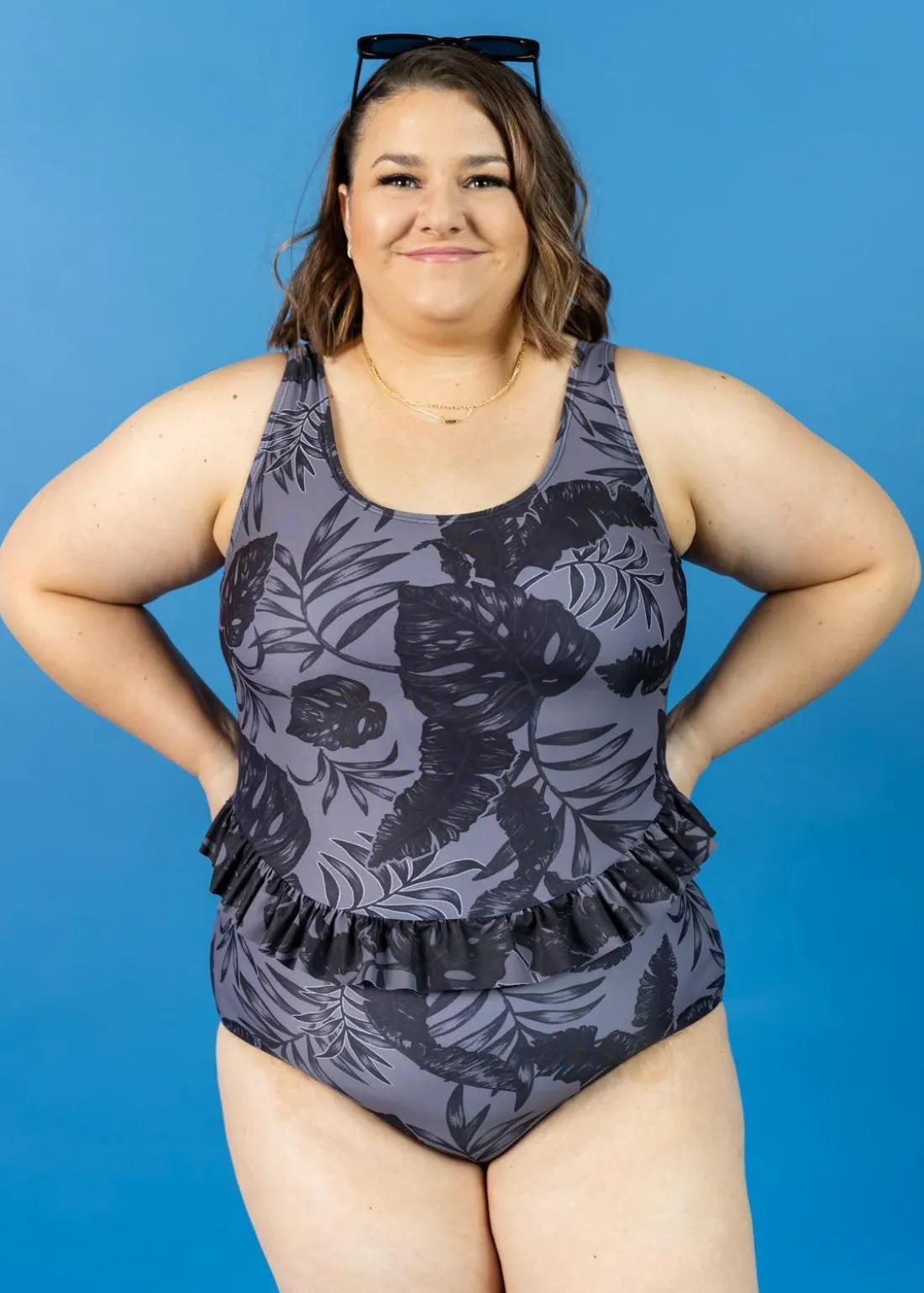 Kortni Jeane Tropical Night | Skirted One-Piece TropicalNight Sale